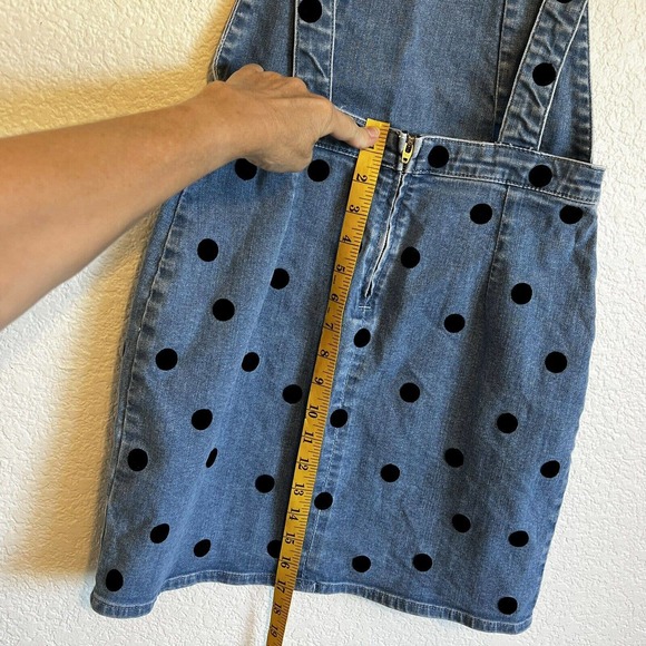 NASTY GIRL SIZE Small WASHED DENIM MINI DUNGAREE DRESS Overall - Picture 9 of 9